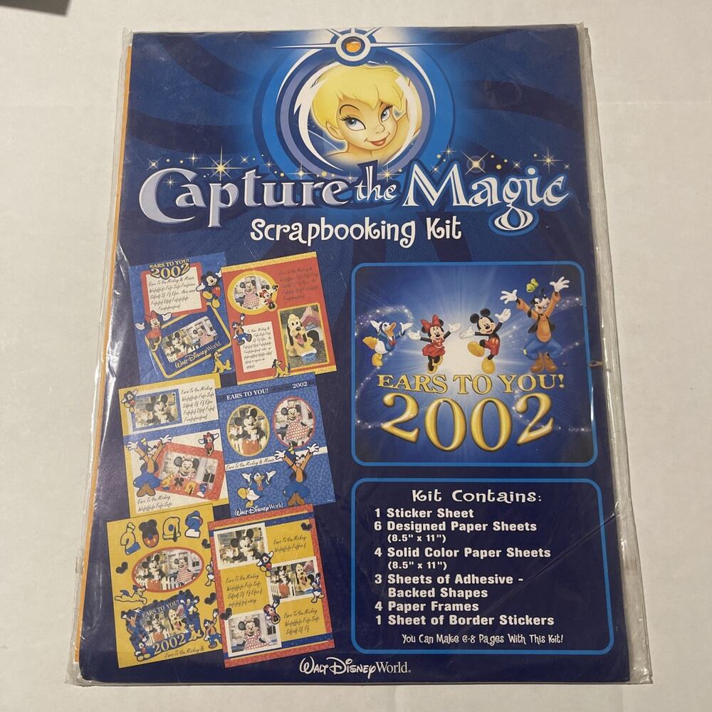 Vintage‎ Disney World Capture The Magic Scrapbooking Kit Ears to You 2002 New